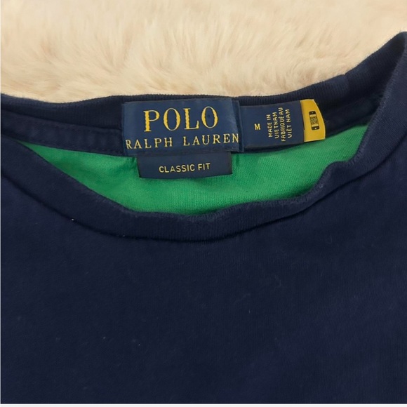 Ralph Lauren Men's Navy and Multicolor Short Sleeve Tee - Picture 2 of 4